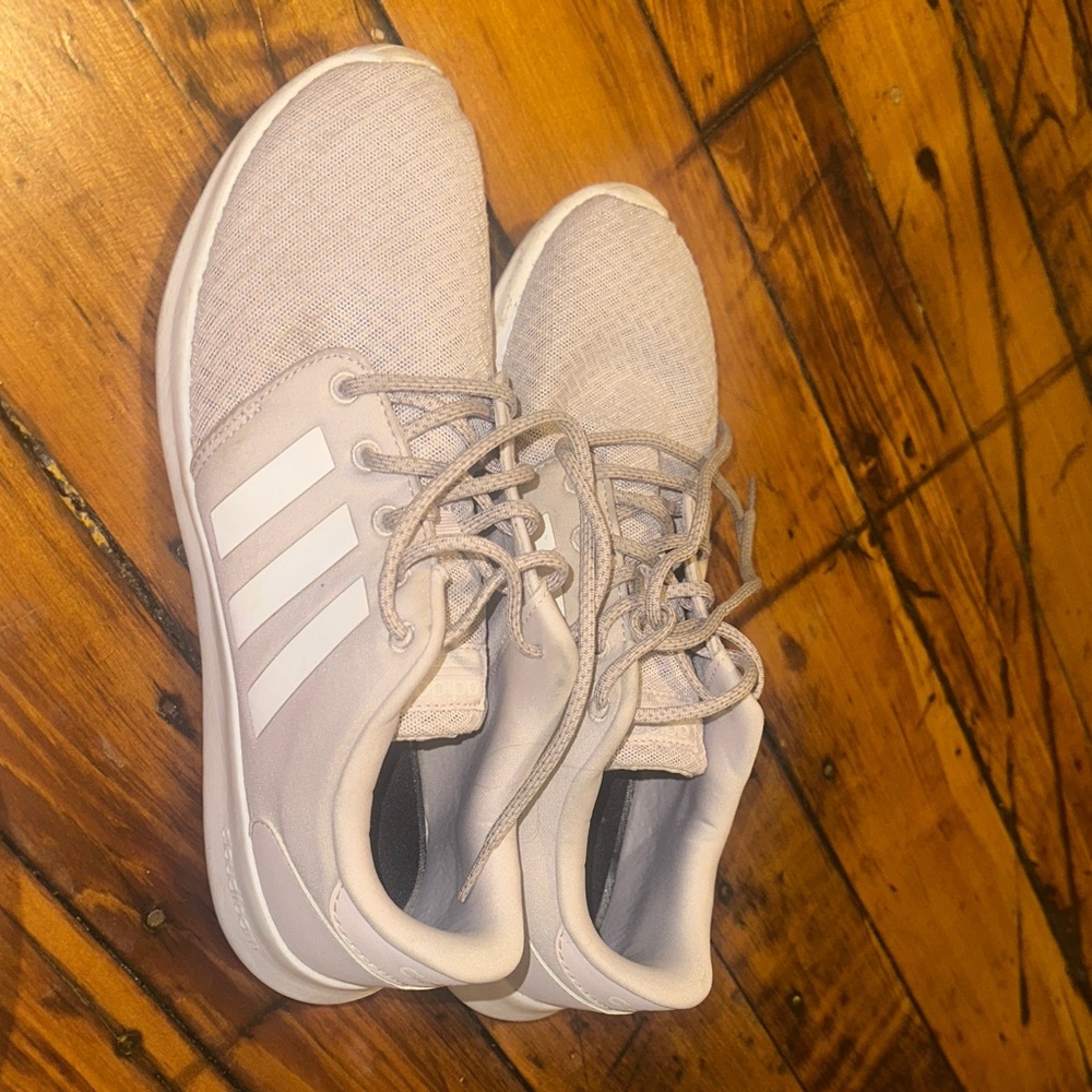 Adidas Light Beige and White Casual Sneakers